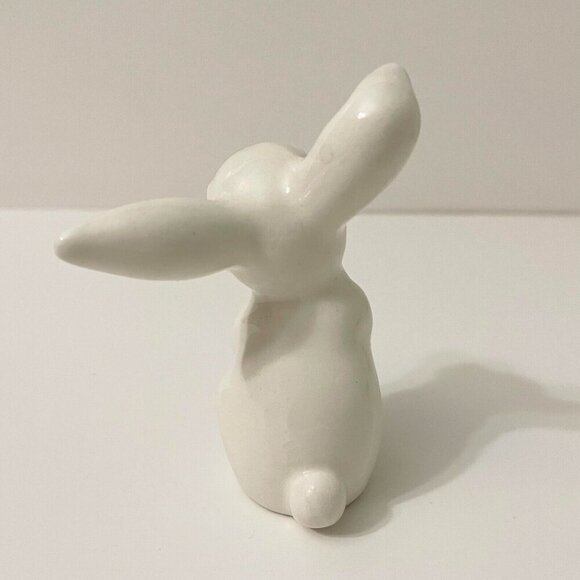 Vintage Ceramic Laughing Bunny Rabbit Figurine 4 Inch TallFigure Japan - Picture 7 of 16